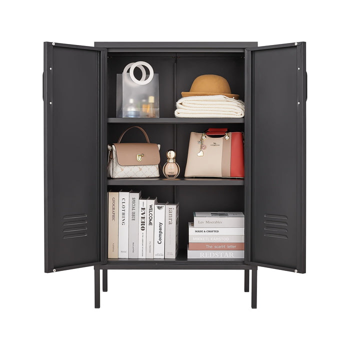 Suitable For Steel Storage Cabinets In Living Rooms, Kitchens, And Bedrooms, 2 Door Miscellaneous Storage Cabinet, Garage Tool Storage Cabinet, And Office File Cabinet 2 Movable Partitions