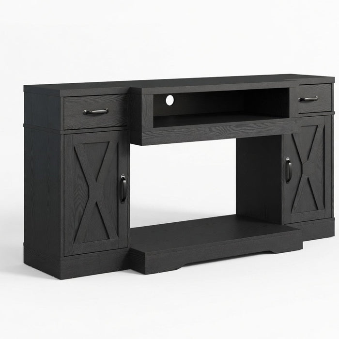 TV Stand With Adjustable Shelves & Double Doors