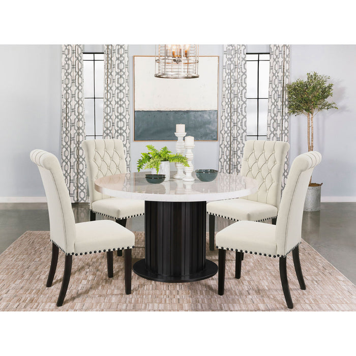 Button Tufted Side Chairs (Set of 2) - Beige