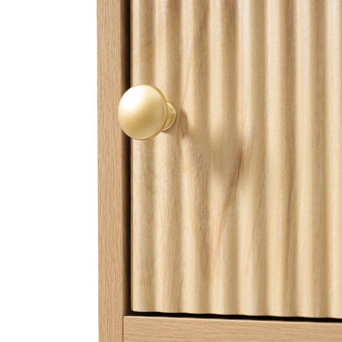 Tall Bathroom Cabinet With 1 Door, 3 Drawers, Open Storage - Wood