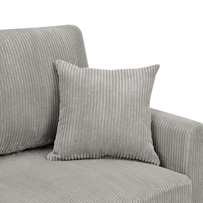 Upholstered Loveseat With Arms And Pillows