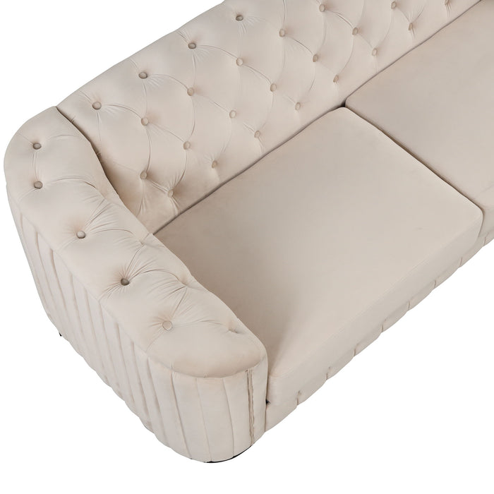 Sofa With Thick Removable Seat Cushion, 3 Seater