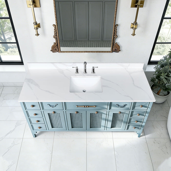 Bathroom Vanity Top With Undermount Sink, 3 Pre Drilled Holes