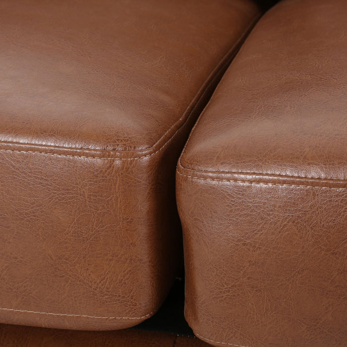 Contemporary 3 Seater Sofa Upholstery - Light Brown
