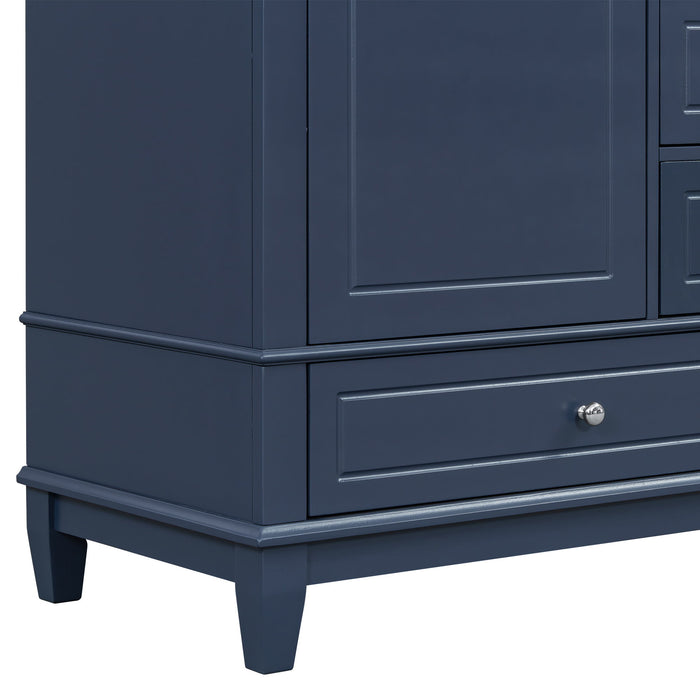 Freestanding Bathroom Vanity With Sink, Soft Close Door, 3 Drawers