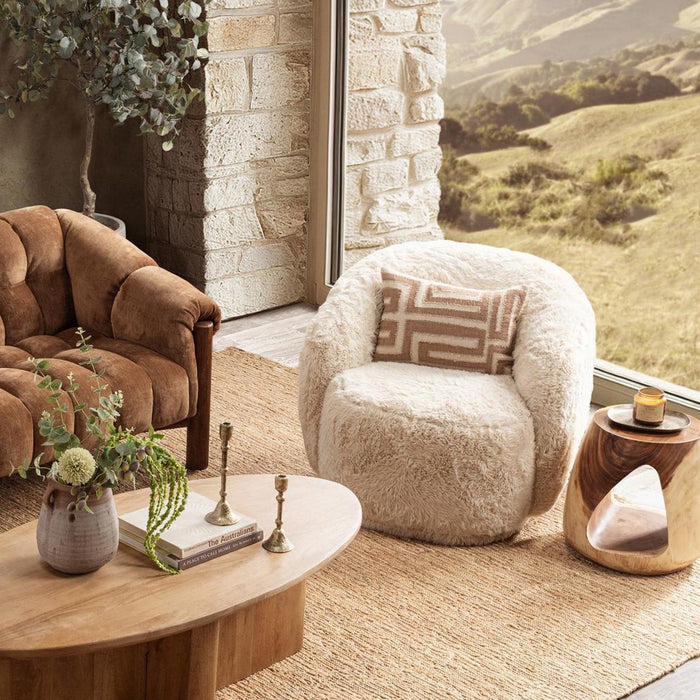 Adley - Plush Swivel Accent Chair