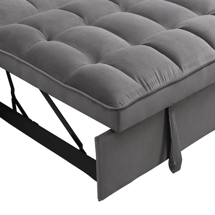 Sofa Bed With Trundle For Small Rooms - Dark Gray