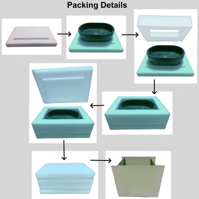 Bathroom Vessel Sink, Semi Polished Surface