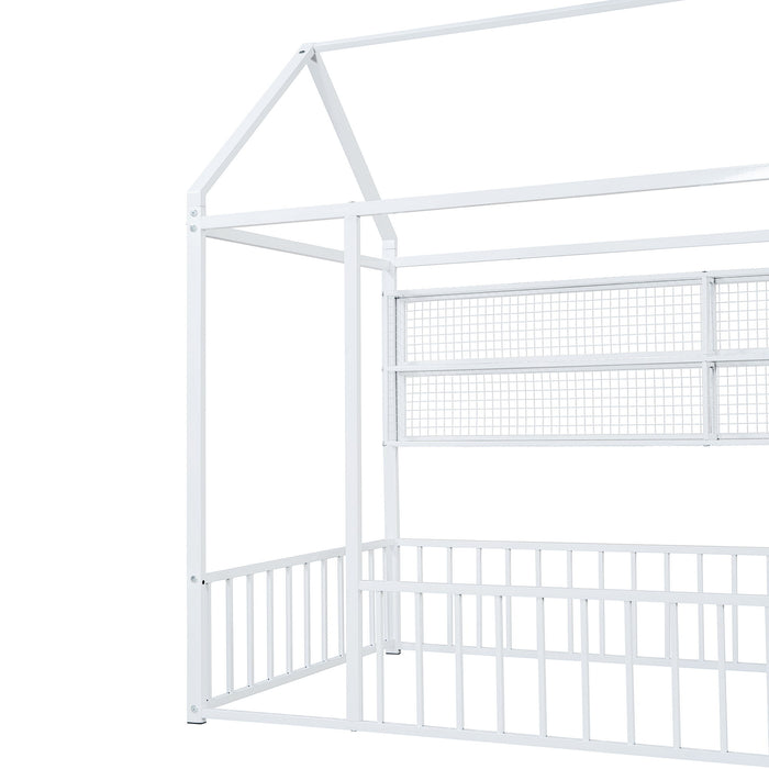 House Frame With Fence And Shelves
