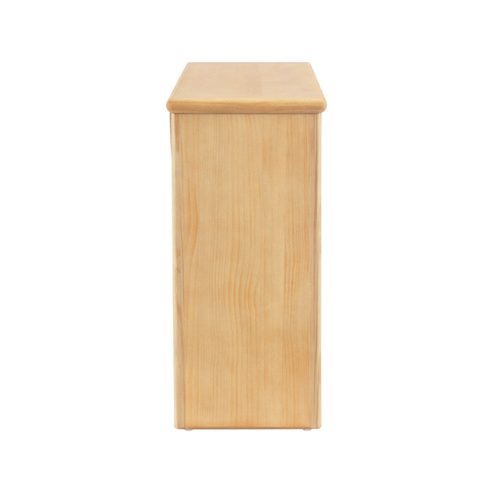 Fluted Console Table With Semi Circular Drawers - Natural