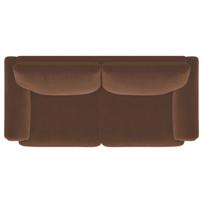 Dania - Sofa With Tufted Arms - Rust