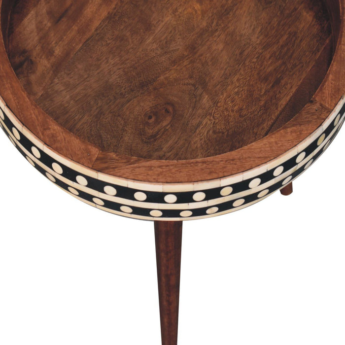 Small Patterned Nordic Style End Table