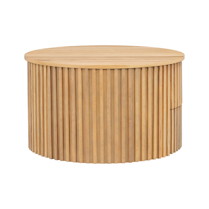 Round Lift Top Coffee Table With Hidden Storage For Living Room