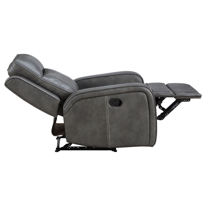 Forrest - Recliner Chair With Tufted Upholstery - Gray