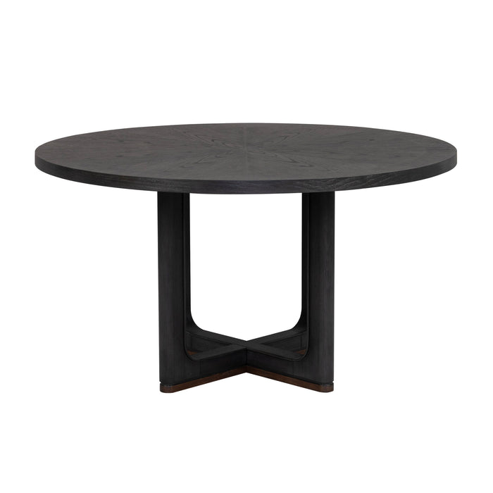Waterfall - Round Dining Table - Deep Ebony