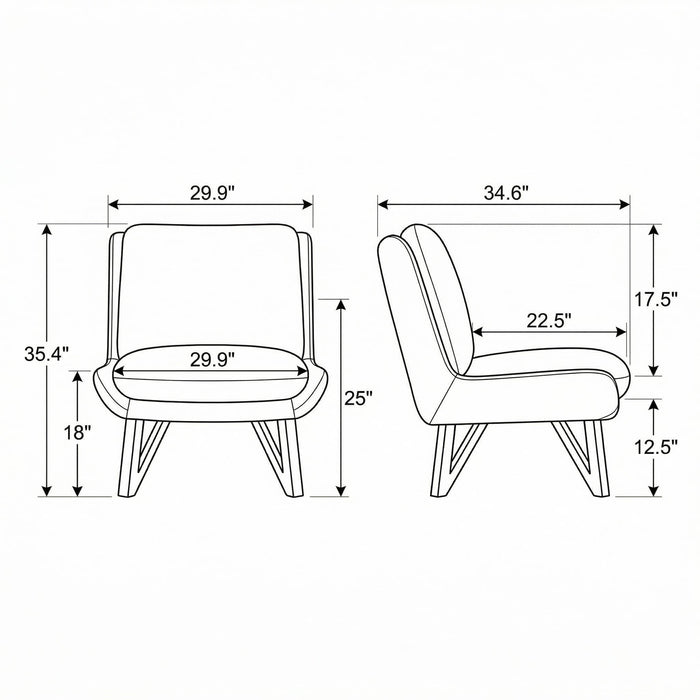 Emerse - Armless Accent Chair