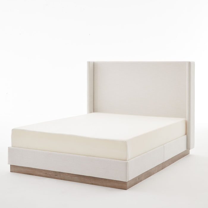 Hosford - Minimalist Canvas Upholstered Wingback Bed