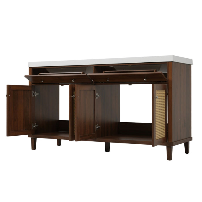 Bathroom Vanity With Double Sink, Large Storage Space