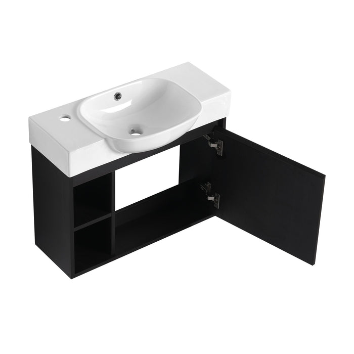 Freestanding Bathroom Vanity With Sink, Soft Close Door