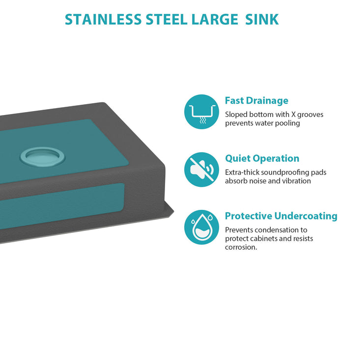 Undermount Sink, Low Depth Single Bowl