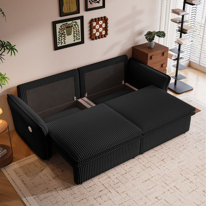2 In 1 Convertible Sofa Bed, Multi Functional Living Room Furniture