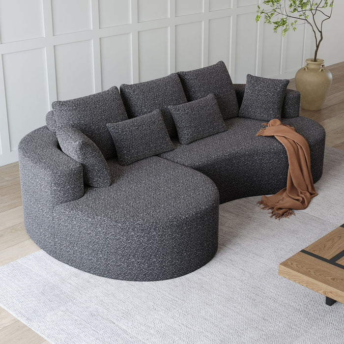 Curved Oversized Sectional Sofa With Extra Deep Seat