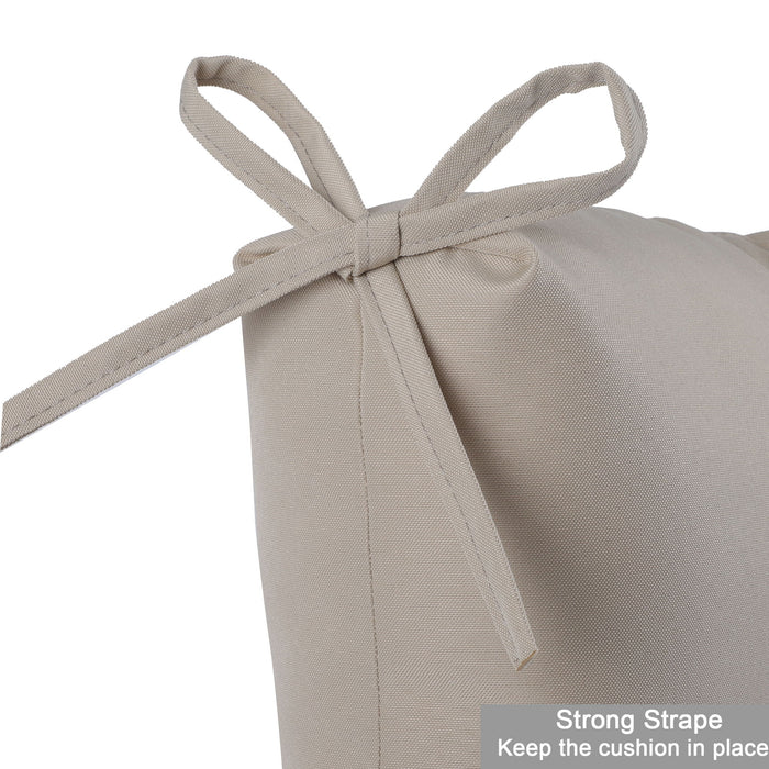 2 Piece High Back Patio Chair Cushion Set