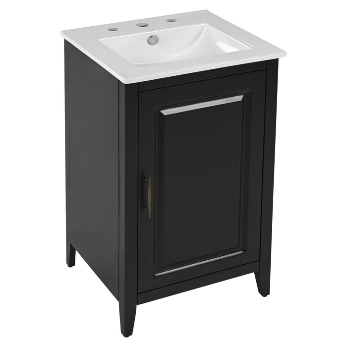 Modern Bathroom Vanity With Sink, Functional Drawer, Soft- Closing Door