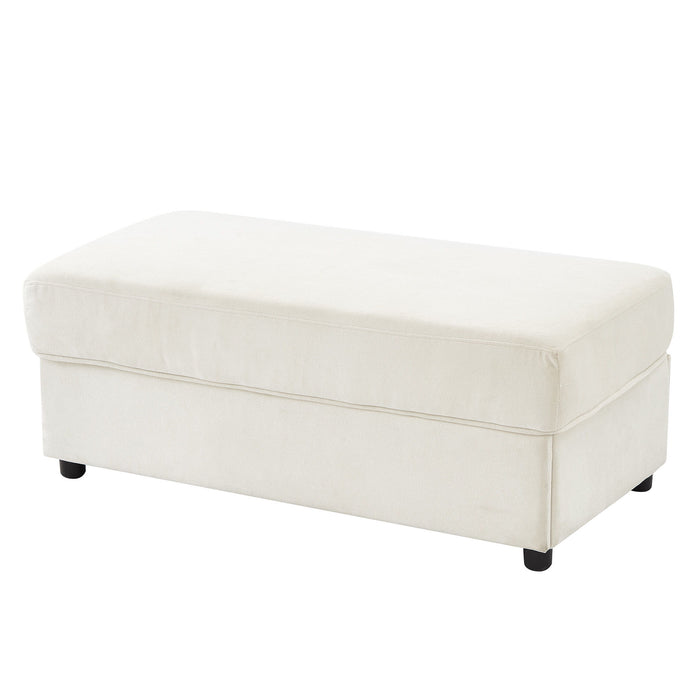 Modern Style Armchair Chaise Lounge Sofa Couch With Movable Storage Ottoman, USB Ports, Cup Holders, Phone Holder, Side Pockets