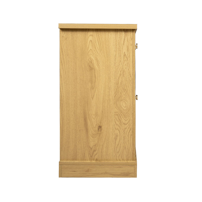 Sideboard Cabinet With 4 Drawers And 4 Arched Glass Doors
