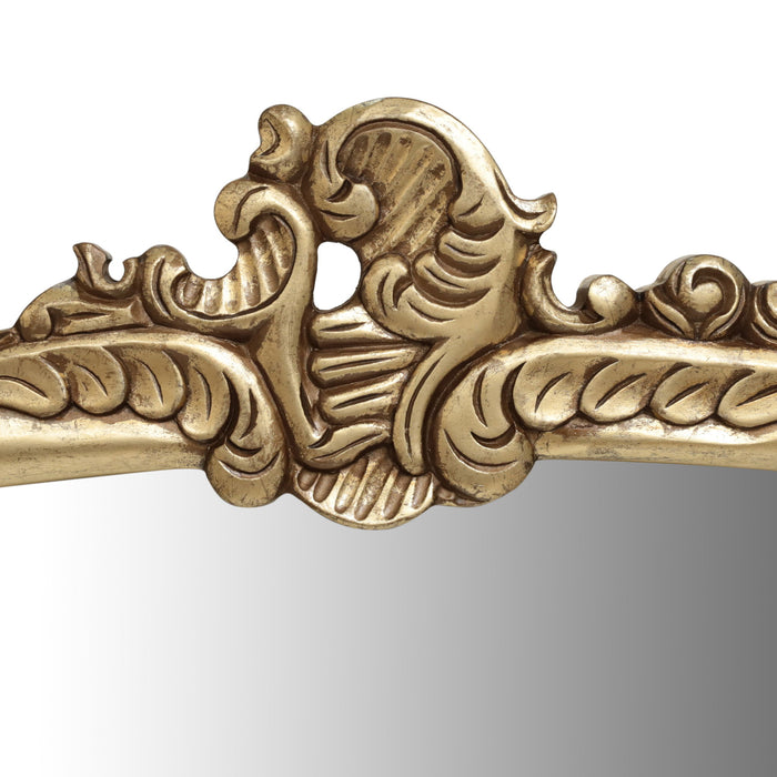 Traditional Handcrafted Over Mantle Mirror - Antique Gold