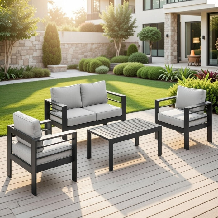 Outdoor Patio Set With All-Weather Thick Cushions