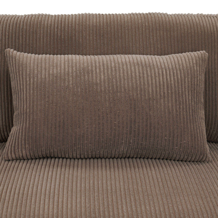 Upholstered Modular Sectional & Custom Configuration And Toss Pillows
