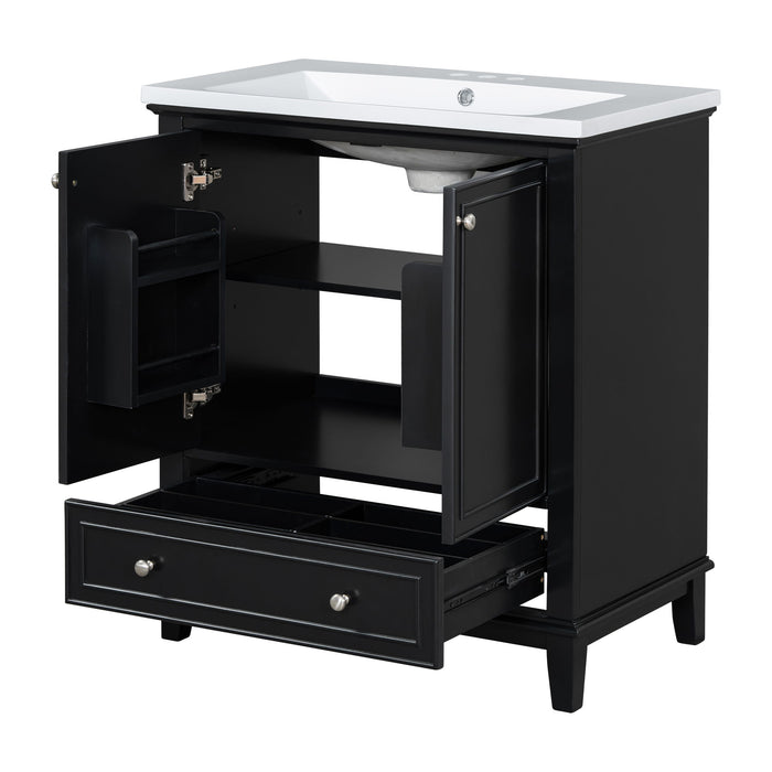 Modern Bathroom Vanity With Sink Combo, Multi Functional Cabinet With Doors And Drawer