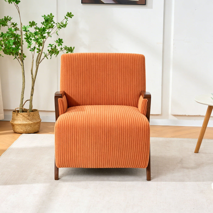 Armrest Accent Chair - Dark Orange