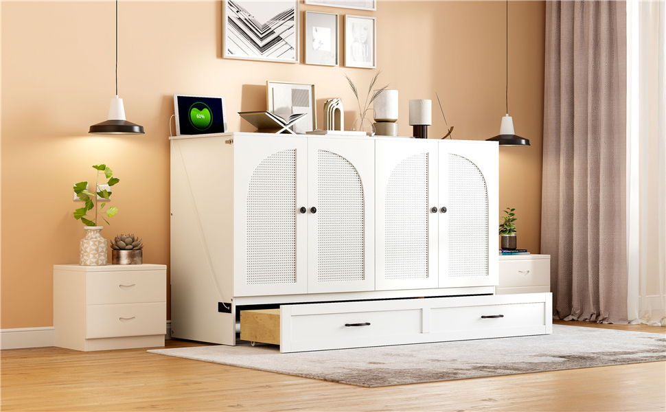 Murphy Bed With Large Drawers