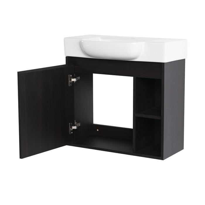 Wall Mounted Bathroom Vanity With Sink, Soft Close Door