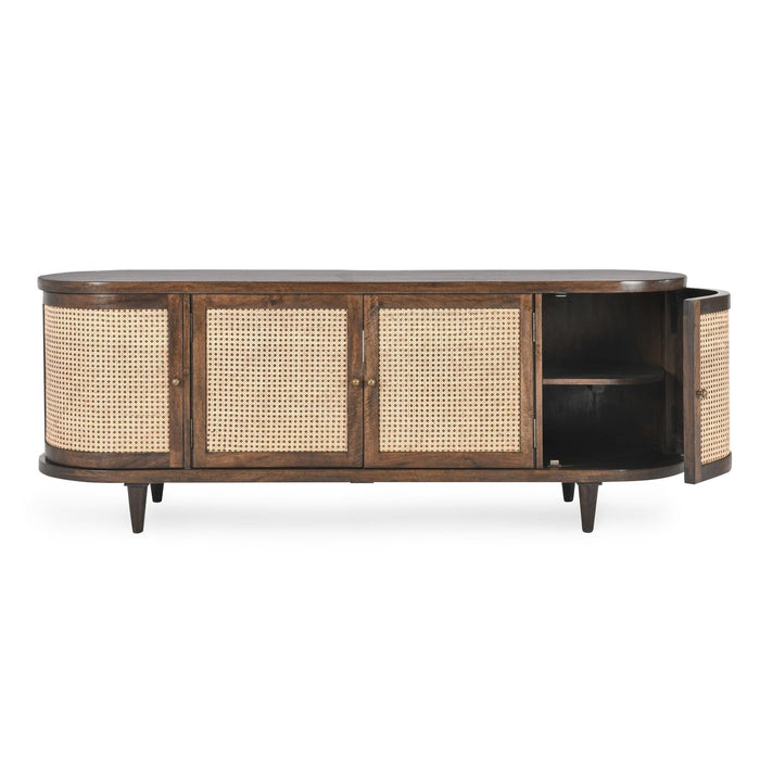 Teresa - 4 Door Buffet - Walnut / Natural Brown