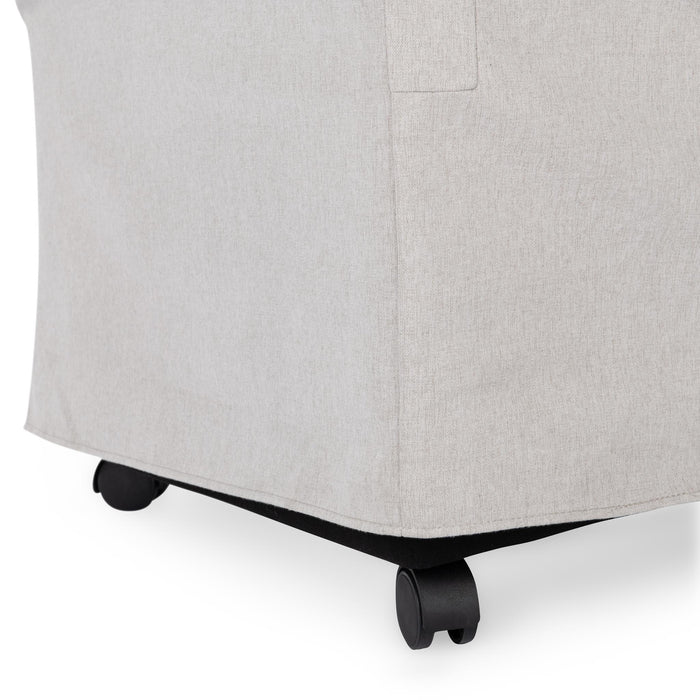 Warwick - Upholstered Rolling Dining Chair