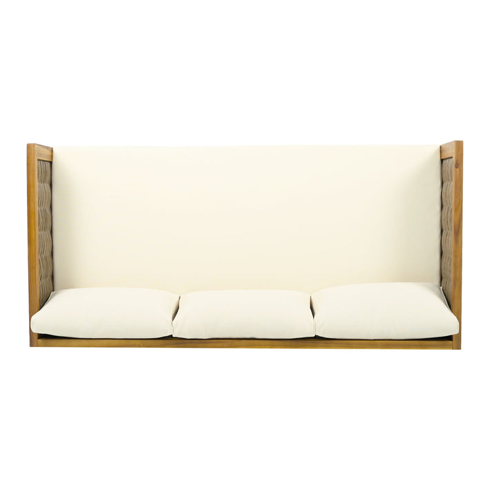 Claremont - 3 Seater Daybed Teak Acacia Wood Water Resistant Cushions