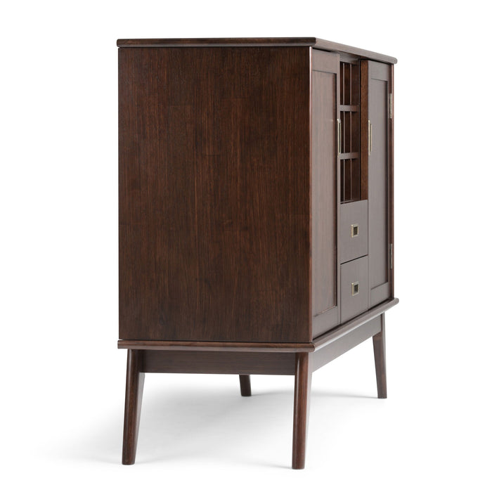 Draper - Sideboard Buffet And Wine Rack - Medium Auburn Brown