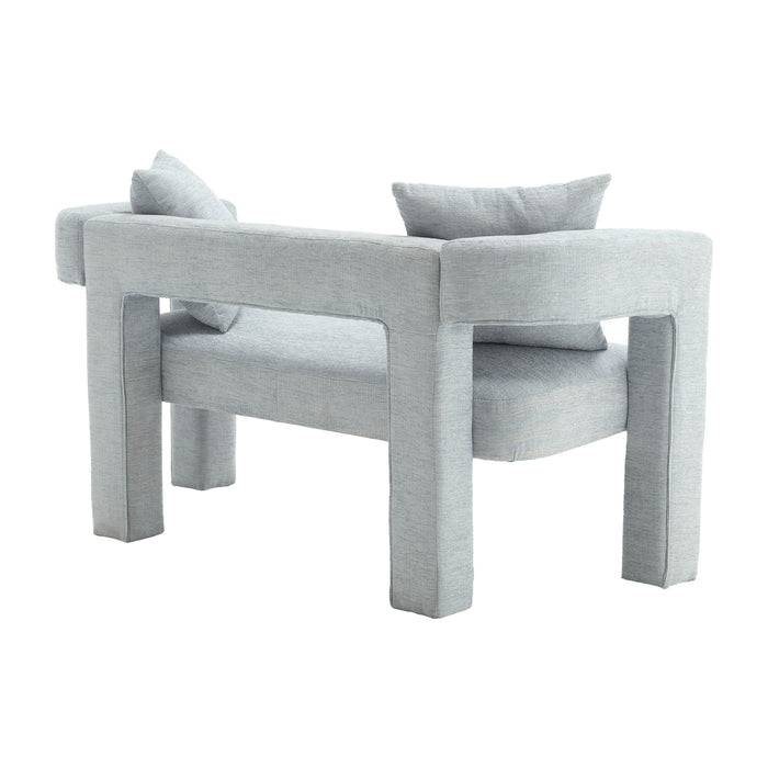 Modern Chenille Loveseat Sofa, Comfy Upholstered 2 Seater