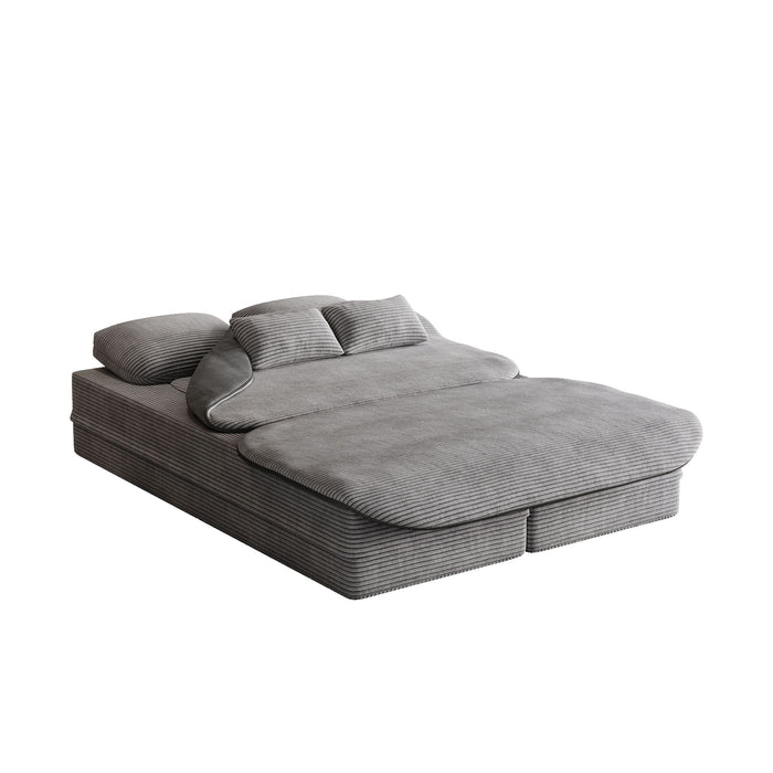 2 In 1 Foldable Sofa Bed With Multi Functional Blanket