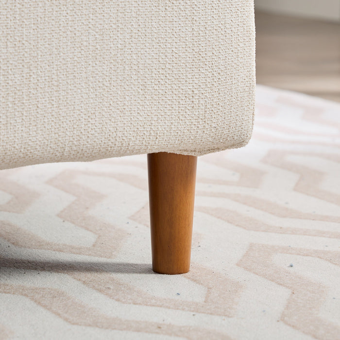 Wide Modern Double Sided Upholstered Chaise Lounge