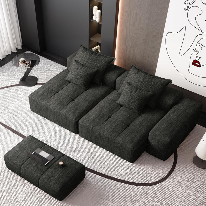 Modern Oversized Diy Combination, Modular Sectional Sofa With Pillows