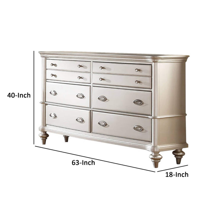 Bedroom Dresser Only, Storage Drawers Furniture - Silver / Silver / Gray