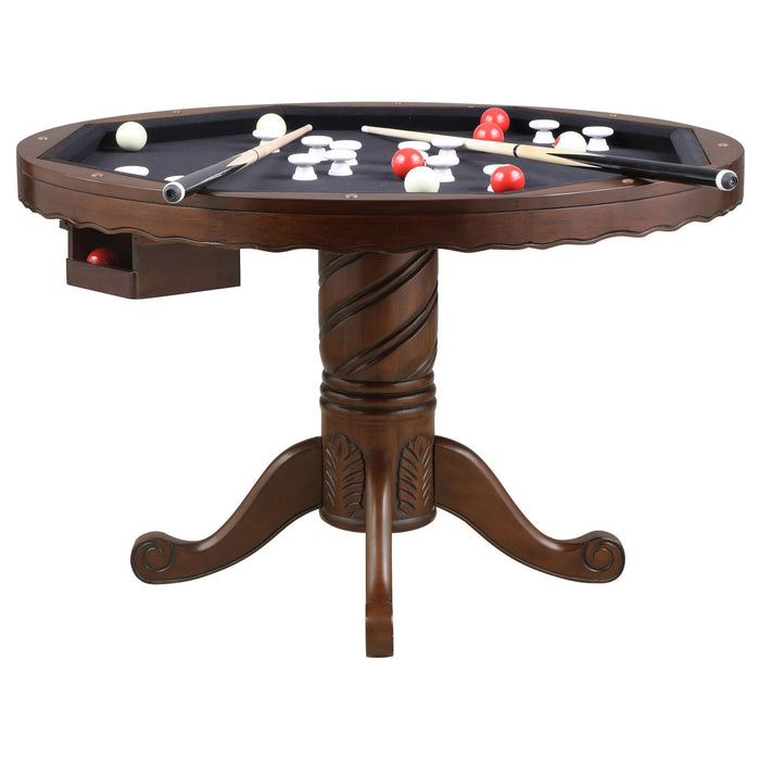 Brenton - Game Table With 8 Cupholders - Brown