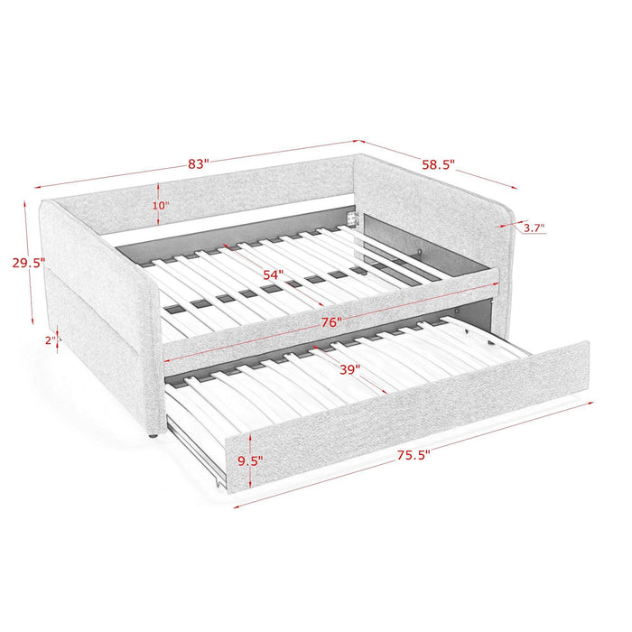 Upholstered Daybed With Pop Up Trundle