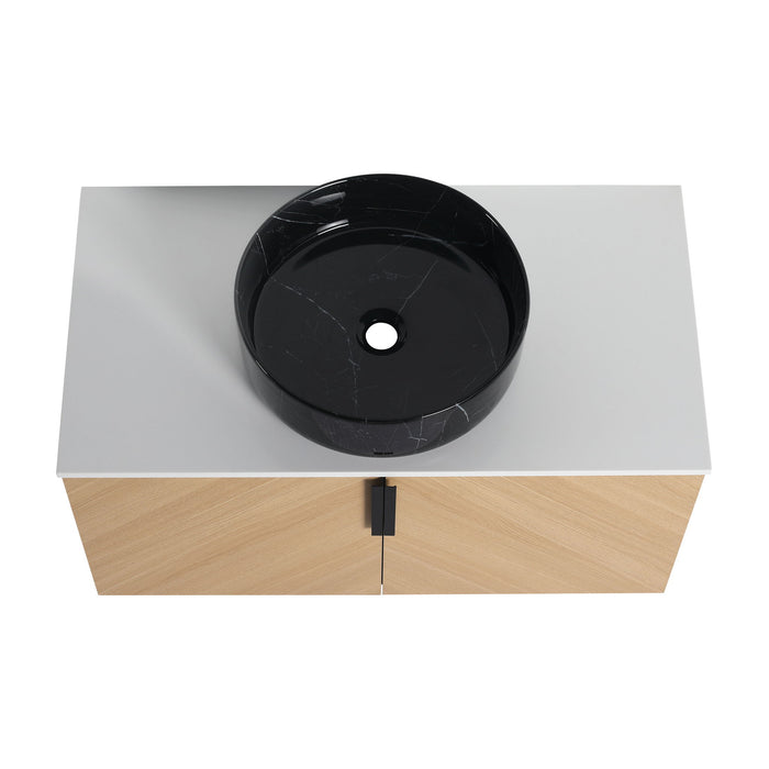 Wall Mounted Bathroom Vanity & Art Sink