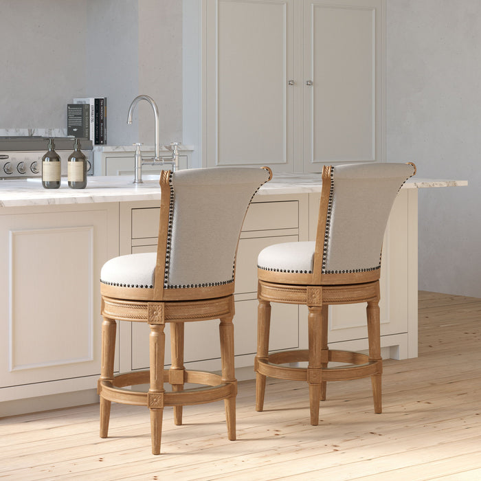 Swivel Barstool With High-Back